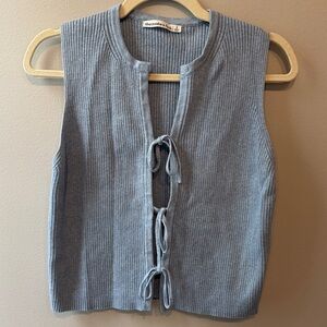 Abercrombie & Fitch Light Blue Tie-Front Tank Top